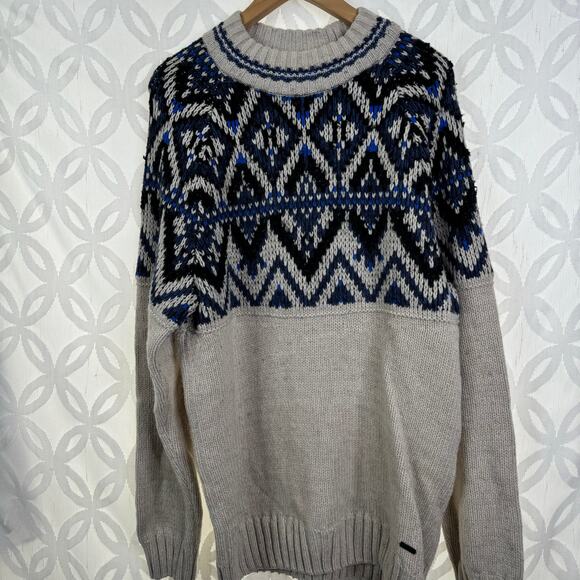 Hugo Boss Akaoki Wool Mohair Ski Lodge Mens Thick Sweater Size XL - Picture 6 of 16